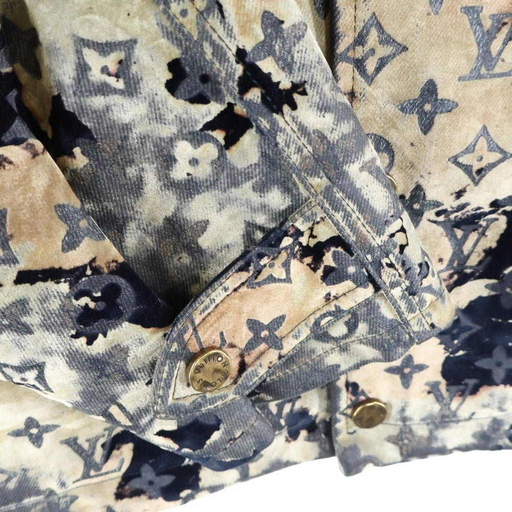 LOUIS VUITTON(ルイヴィトン) 24SS モノグラム ブリーチ デニムジャケット RM241M FRV HQA02W ネイビー