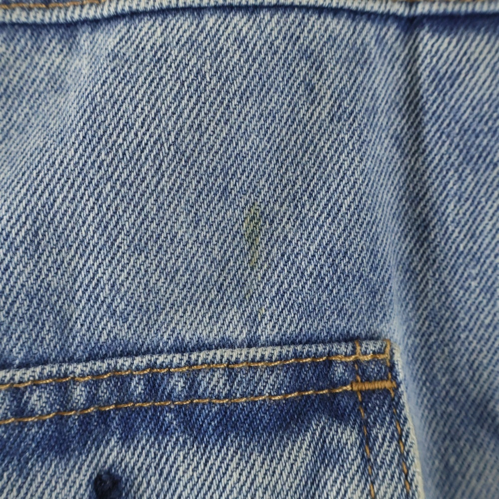 STUSSY(ステューシー) ×Levi's Embossed Trucker Jacket バックロゴ エンボストラッカーデニムジャケット 裏地8ボールロゴプリント ブルー