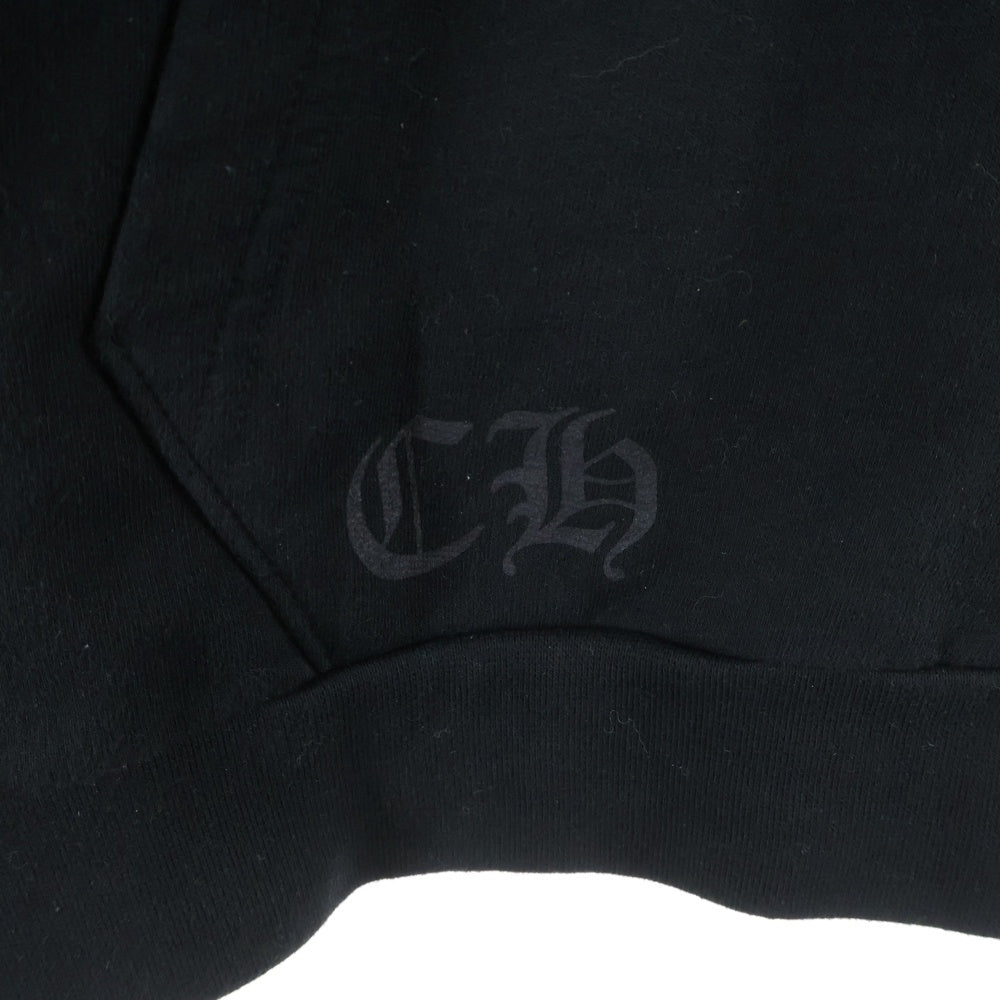 CHROME HEARTS(クロムハーツ) SWTSHRT HD ZIP オンライン限定グリッタープリントジップアップパーカー ブラック/ブラウン