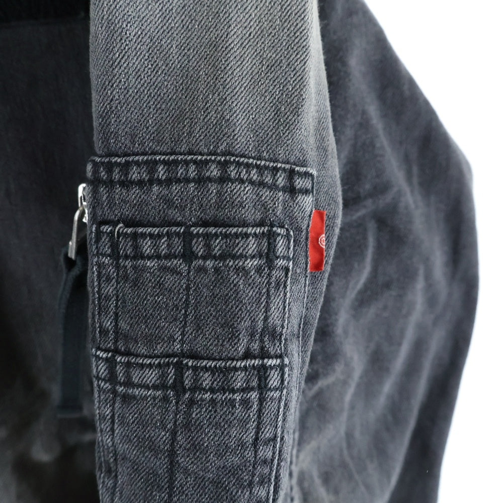 anachronorm(アナクローム) AGING DUAL DENIM MA-1 BLACK デニム生地 MA-1 ジャケット ブラック AN396-W