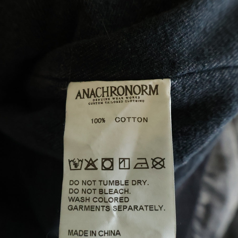 anachronorm(アナクローム) AGING DUAL DENIM MA-1 BLACK デニム生地 MA-1 ジャケット ブラック AN396-W