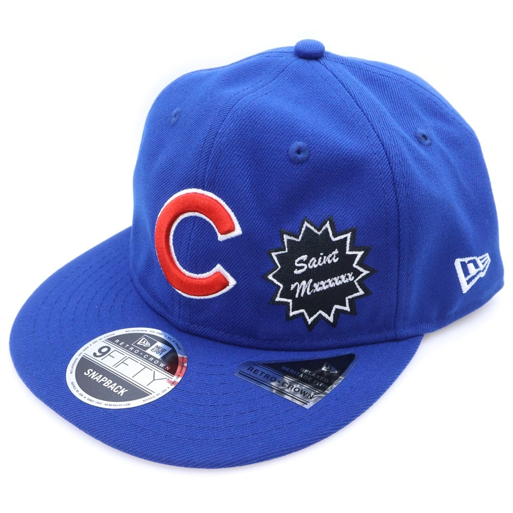 SAINT MICHAEL(セントマイケル) ×25SS NEW ERA NE_CA コットンキャップ 帽子 ブルー SM-HR8-0000-C47