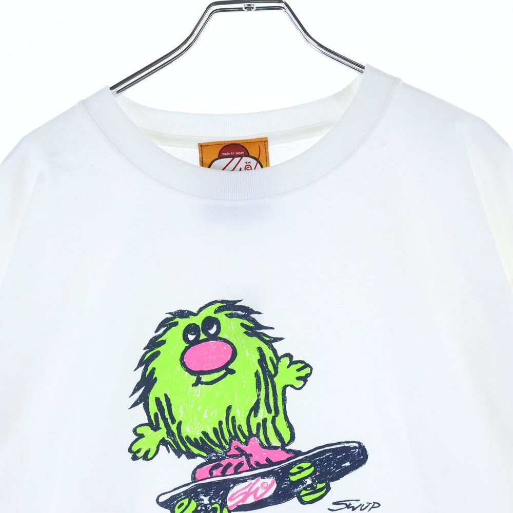 NO BRAND(ノーブランド) SWJP エスダブリュージェーピー 半袖Tシャツカットソー ホワイト moreeun0406