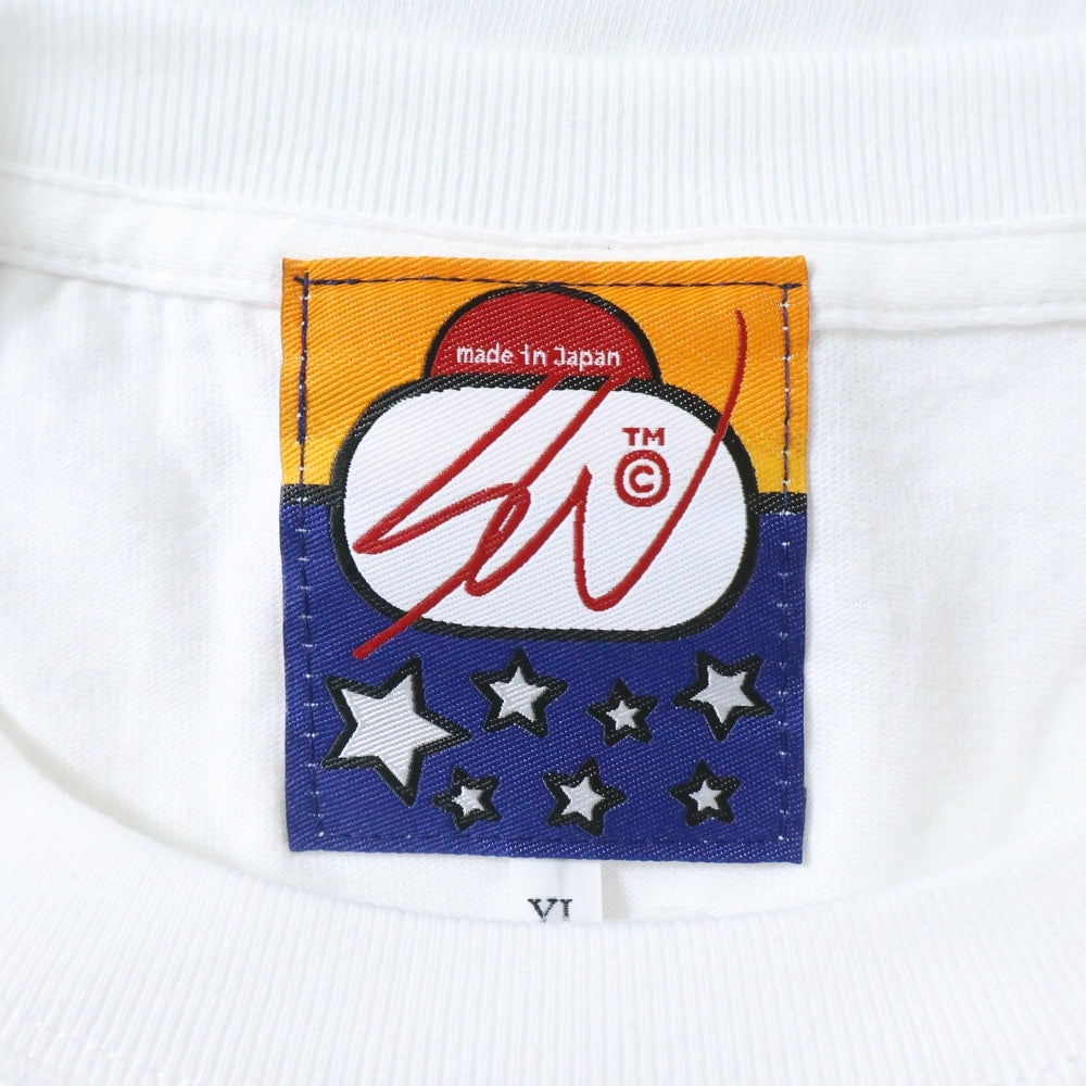 NO BRAND(ノーブランド) SWJP エスダブリュージェーピー 半袖Tシャツカットソー ホワイト moreeun0406