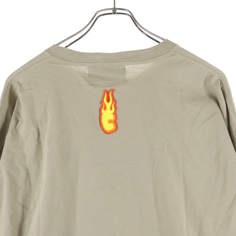 cvtvlist(カタリスト) フロントプリント 長袖Tシャツカットソー カーキ 22SB120303