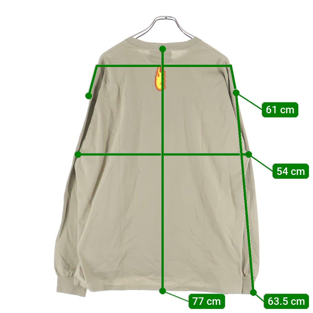 cvtvlist(カタリスト) フロントプリント 長袖Tシャツカットソー カーキ 22SB120303