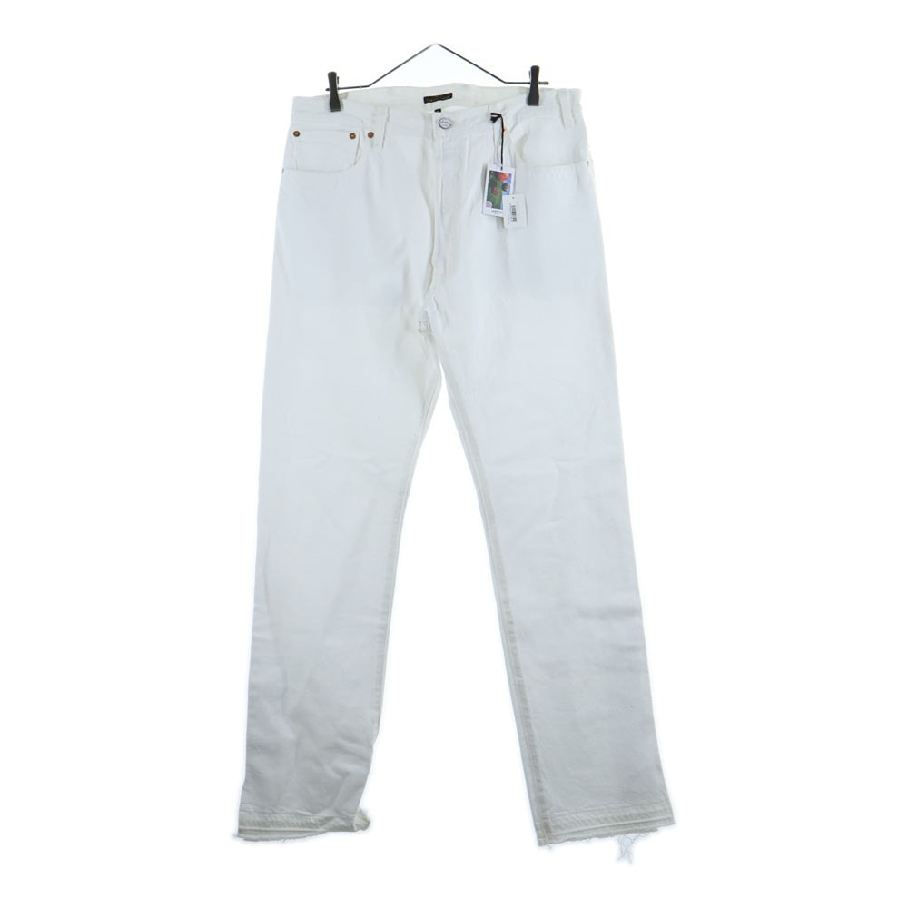NO BRAND ノーブランド JETPACK hom(m)e ジェットパックオム 25SS Deconstructed Vintage Jeans テーパードデニムパンツ ホワイト NO BRAND(ノーブランド) JETPACK hom(m)e ジェットパックオム 25SS