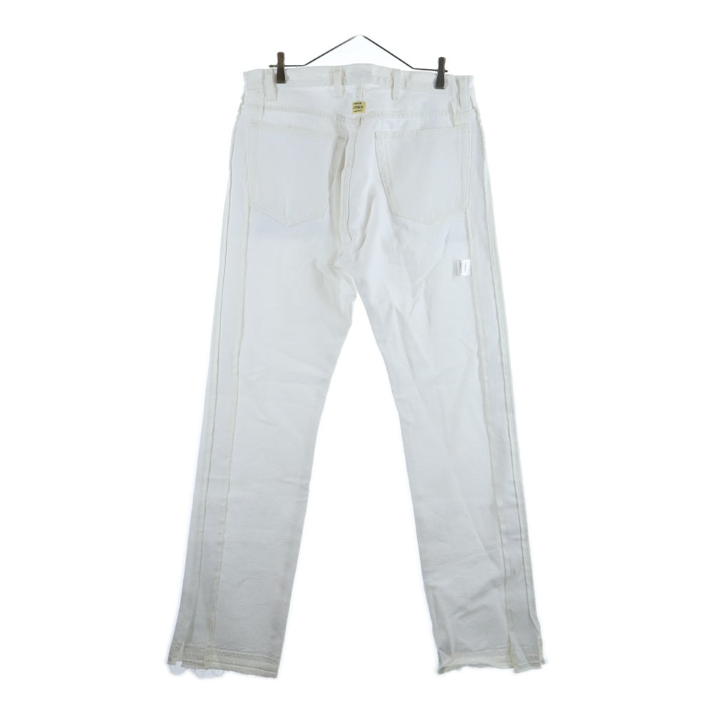 NO BRAND(ノーブランド) JETPACK hom(m)e ジェットパックオム 25SS Deconstructed Vintage Jeans テーパードデニムパンツ ホワイト