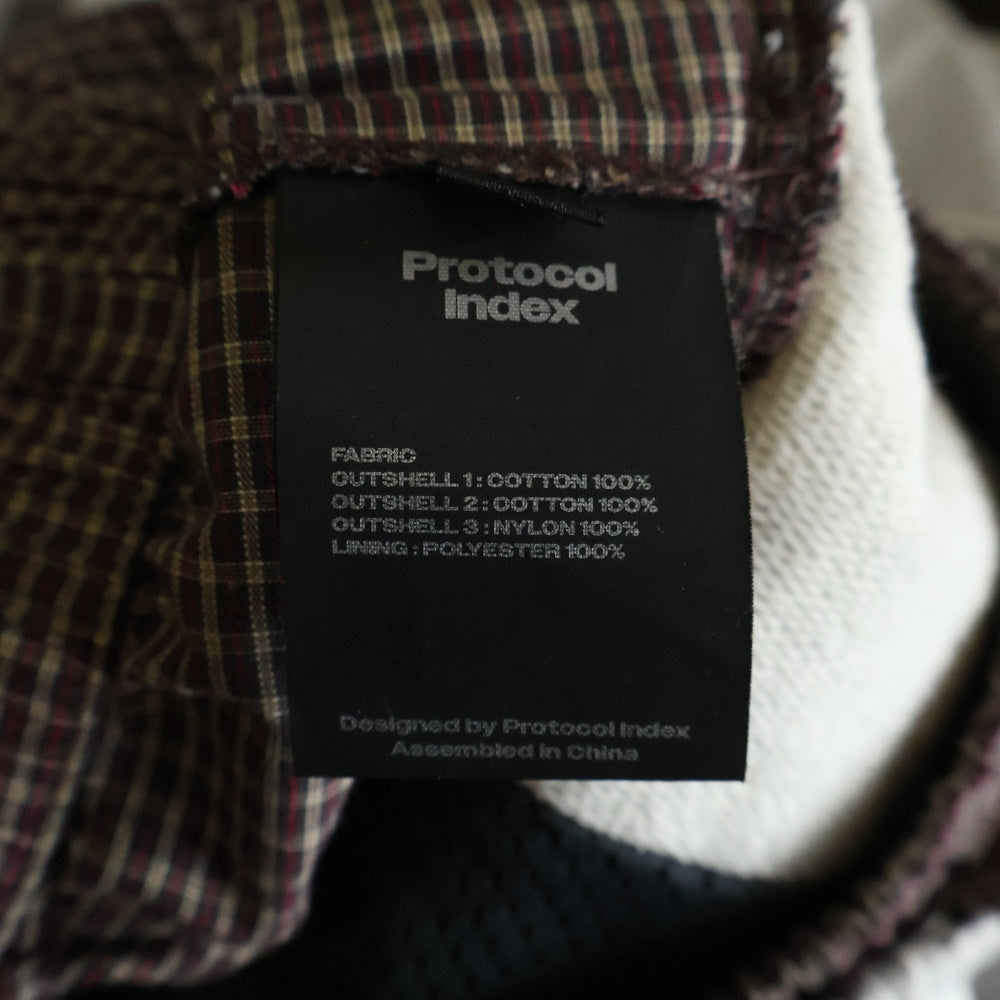 NO BRAND(ノーブランド) Protocol Index LAYERED TRACK PANTS プロトコル インデックス レイヤードトラックパンツ グレー PI25AWMB02-GRY