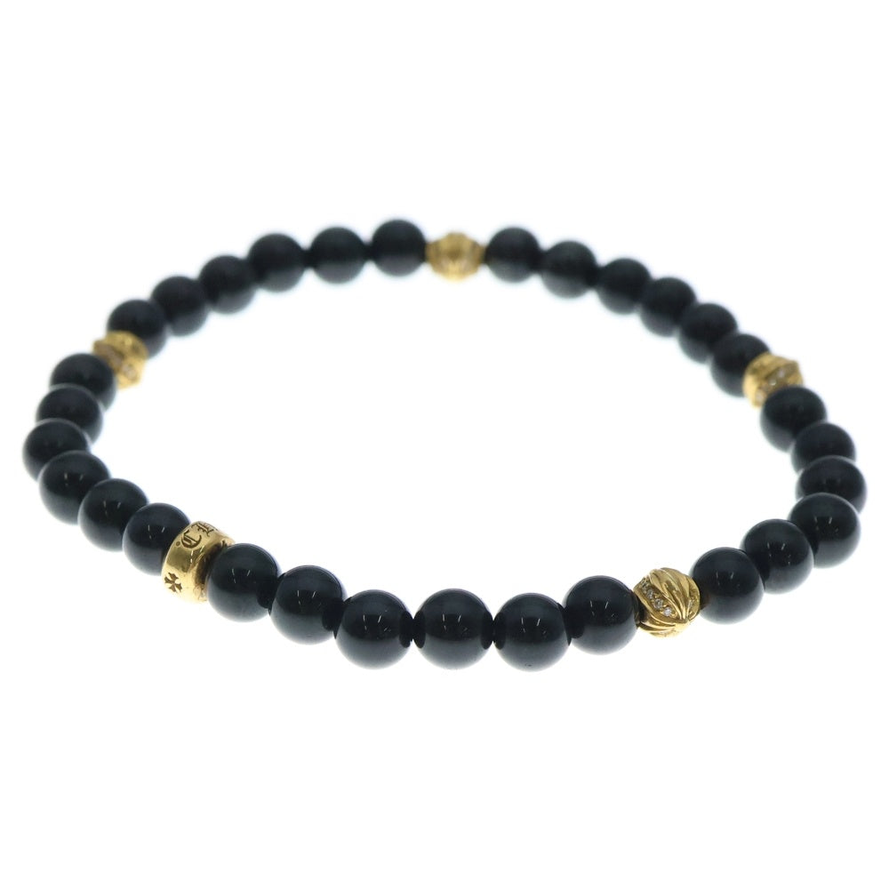 CHROME HEARTS(クロムハーツ) 22k 6mm BEADS 6mm ビーズブレスレット ゴールド/ブラック