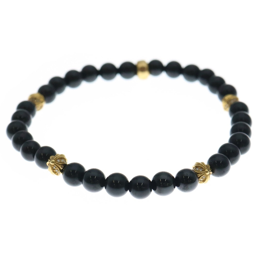 CHROME HEARTS(クロムハーツ) 22k 6mm BEADS 6mm ビーズブレスレット ゴールド/ブラック