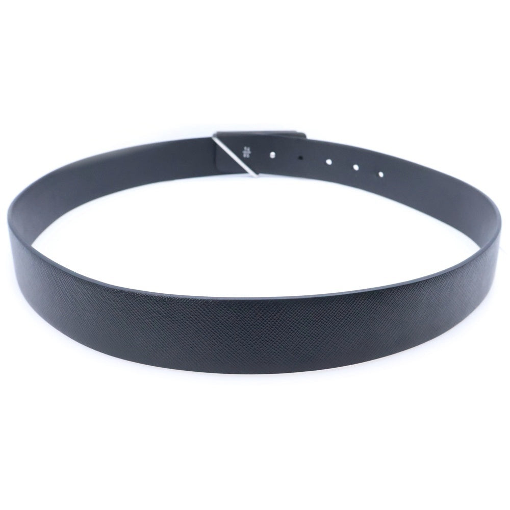 PRADA(プラダ) トライアングルロゴプレート バックル付きベルト ブラック レディース