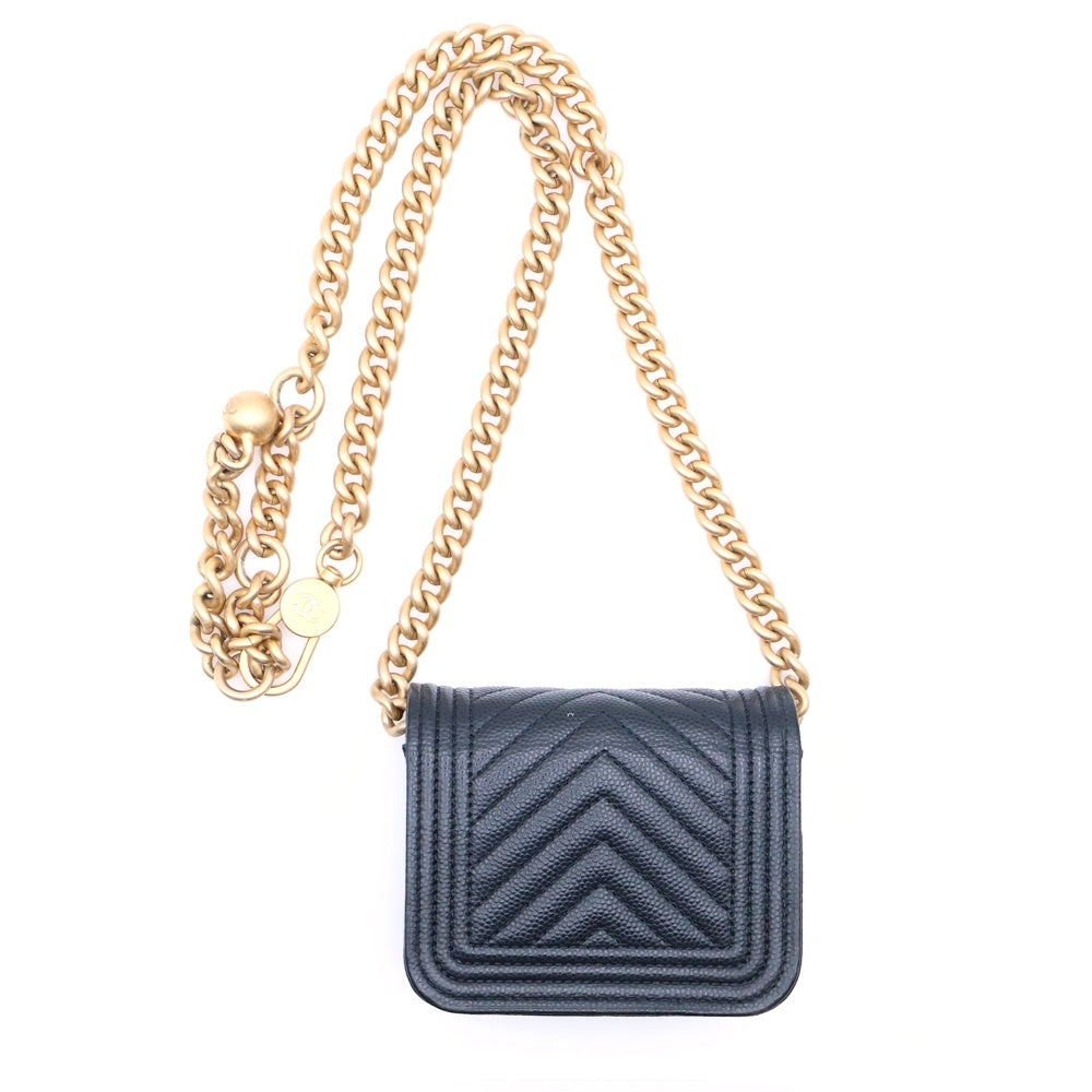 CHANEL(シャネル) ボーイシャネル ベルトショルダーバッグ AP2709 ブラック