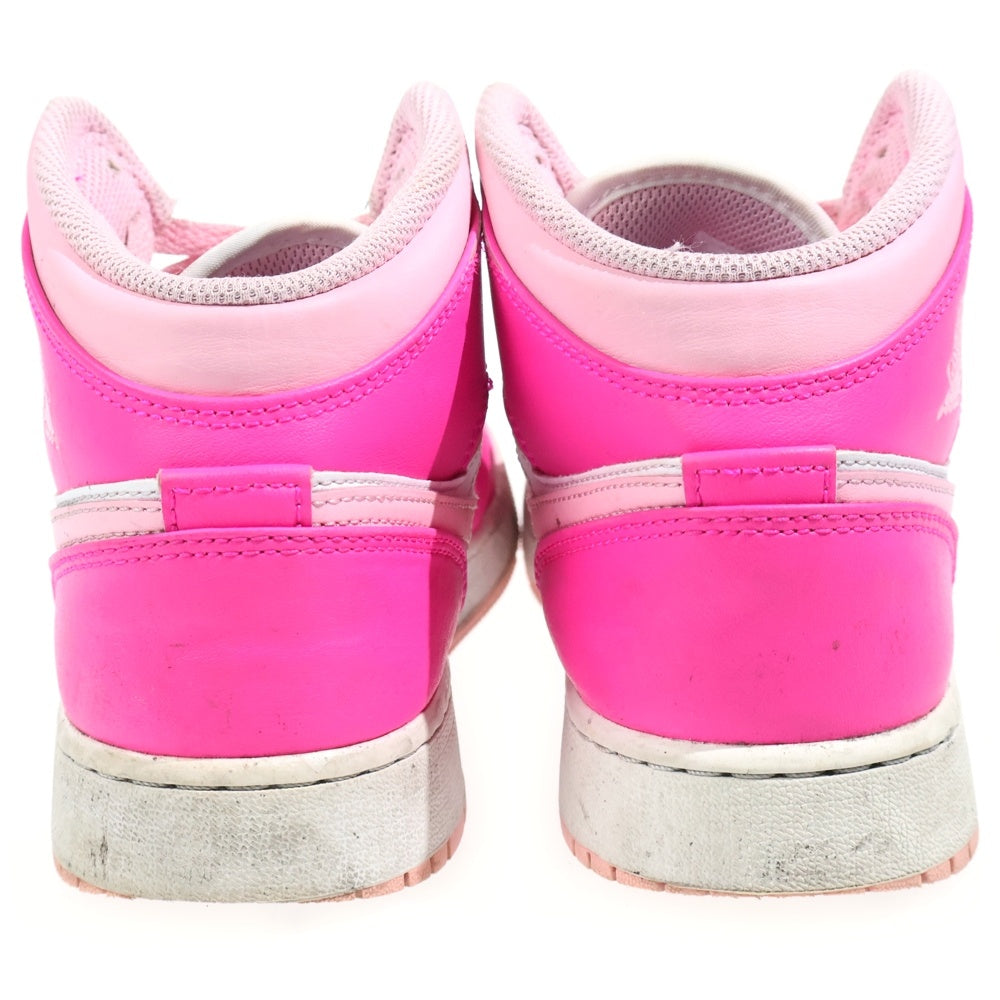 NIKE(ナイキ) GS AIR JORDAN 1 MID FD8780-116 エアジョーダン1 ミッドカットスニーカー ホワイト/ピンク US7Y/25.0cm レディース