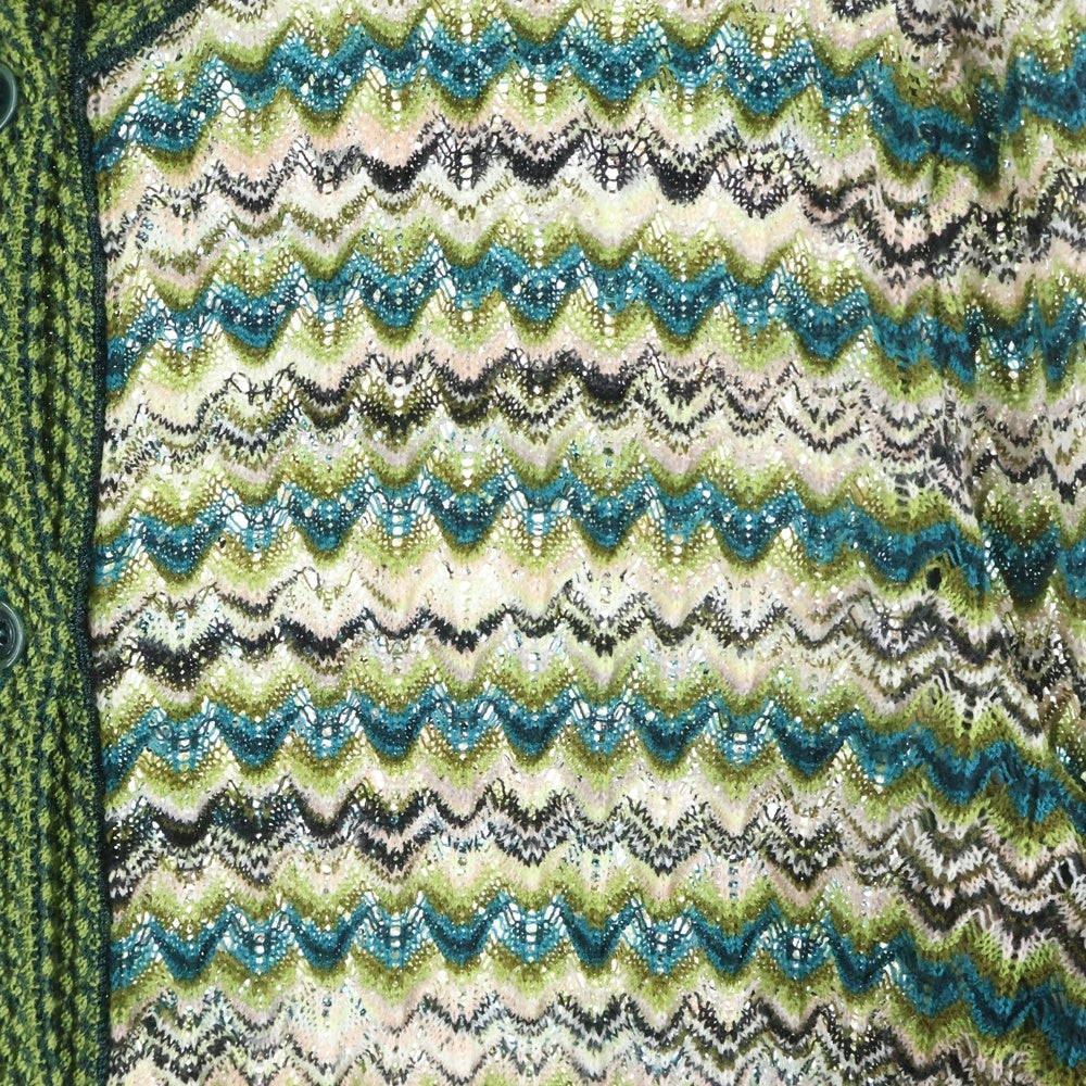 MISSONI(ミッソーニ) ニット 総柄カーディガン グリーン レディース