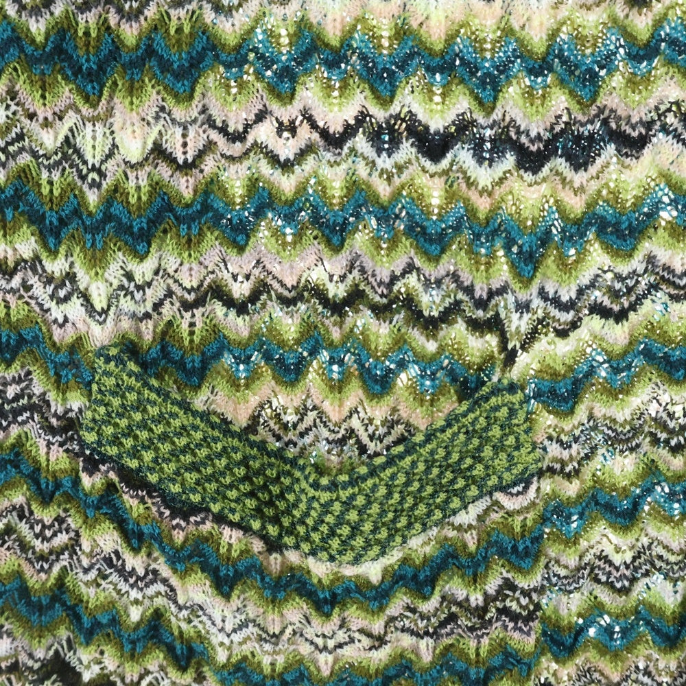 MISSONI(ミッソーニ) ニット 総柄カーディガン グリーン レディース