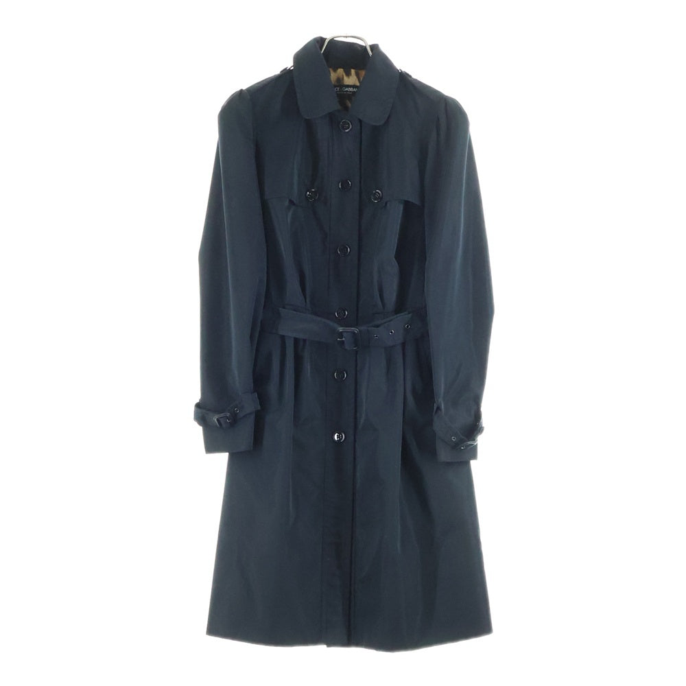 DOLCE & GABBANA(ドルチェアンドガッバーナ) 裏地レオパード コート ブラック F0A36T/FUMC4