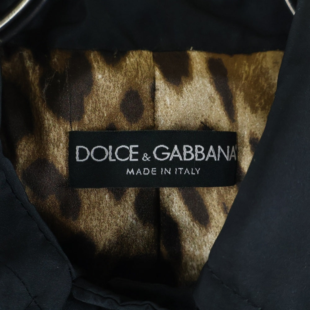 DOLCE & GABBANA(ドルチェアンドガッバーナ) 裏地レオパード コート ブラック F0A36T/FUMC4