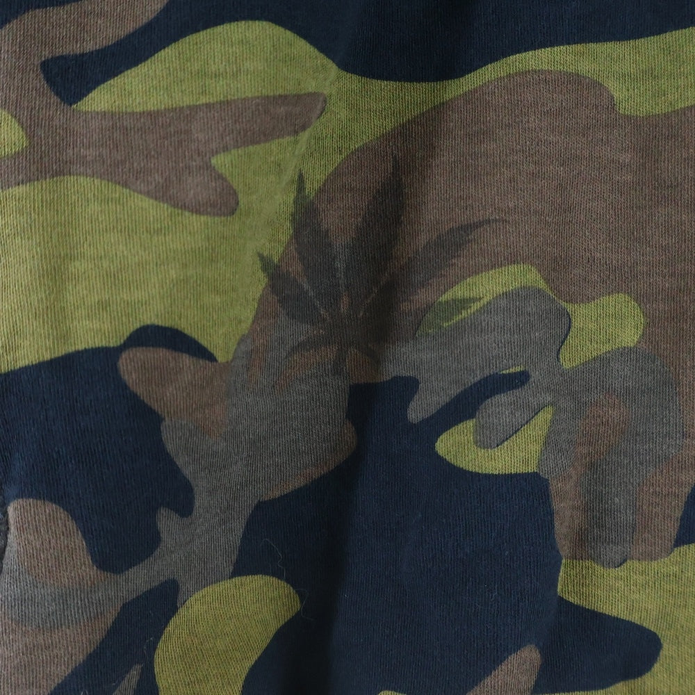 lucien pellat-finet(ルシアンペラフィネ) 迷彩柄 ドクロ 長袖Tシャツカットソー カーキ