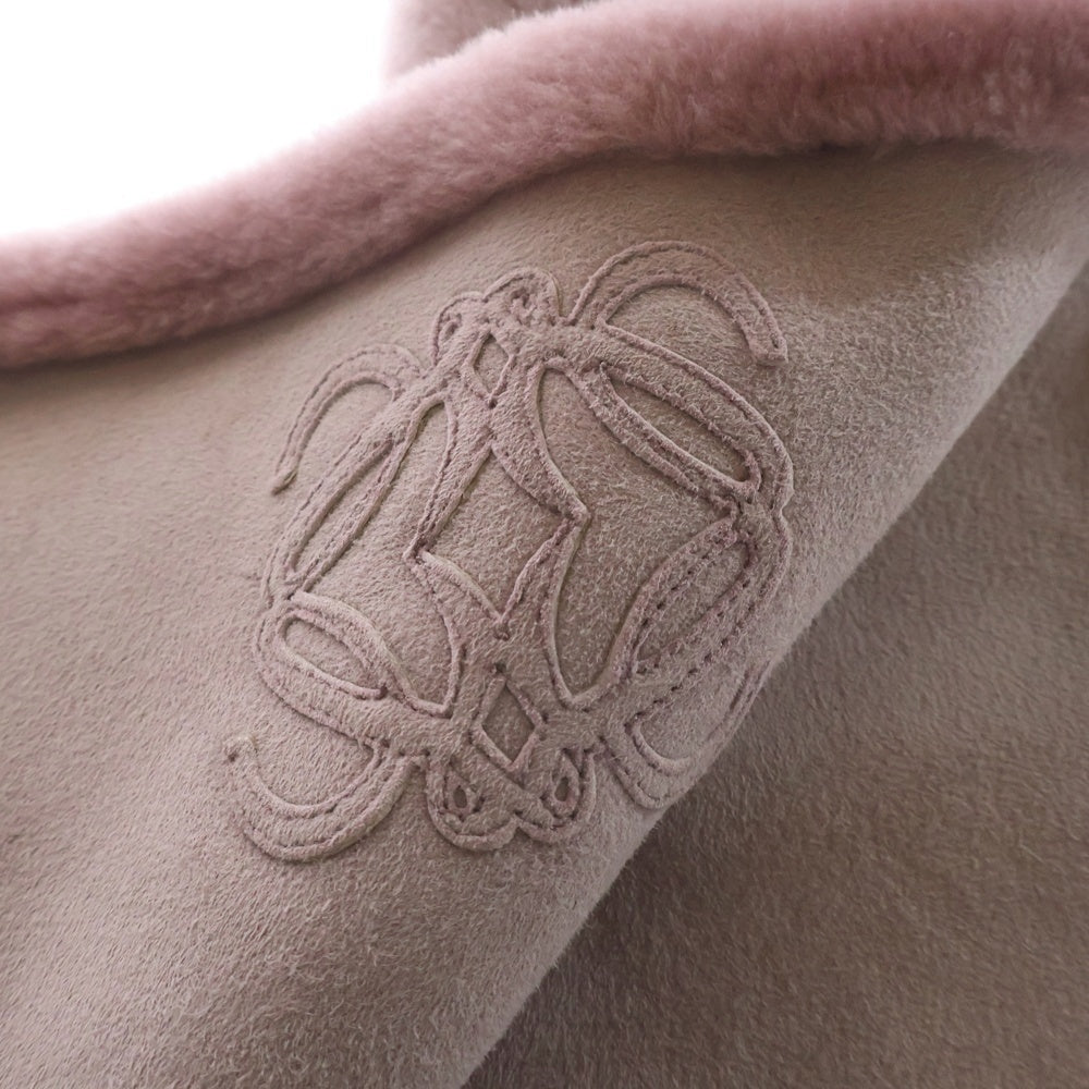 LOEWE(ロエベ) フリース ロゴデザイン マフラー ピンク レディース