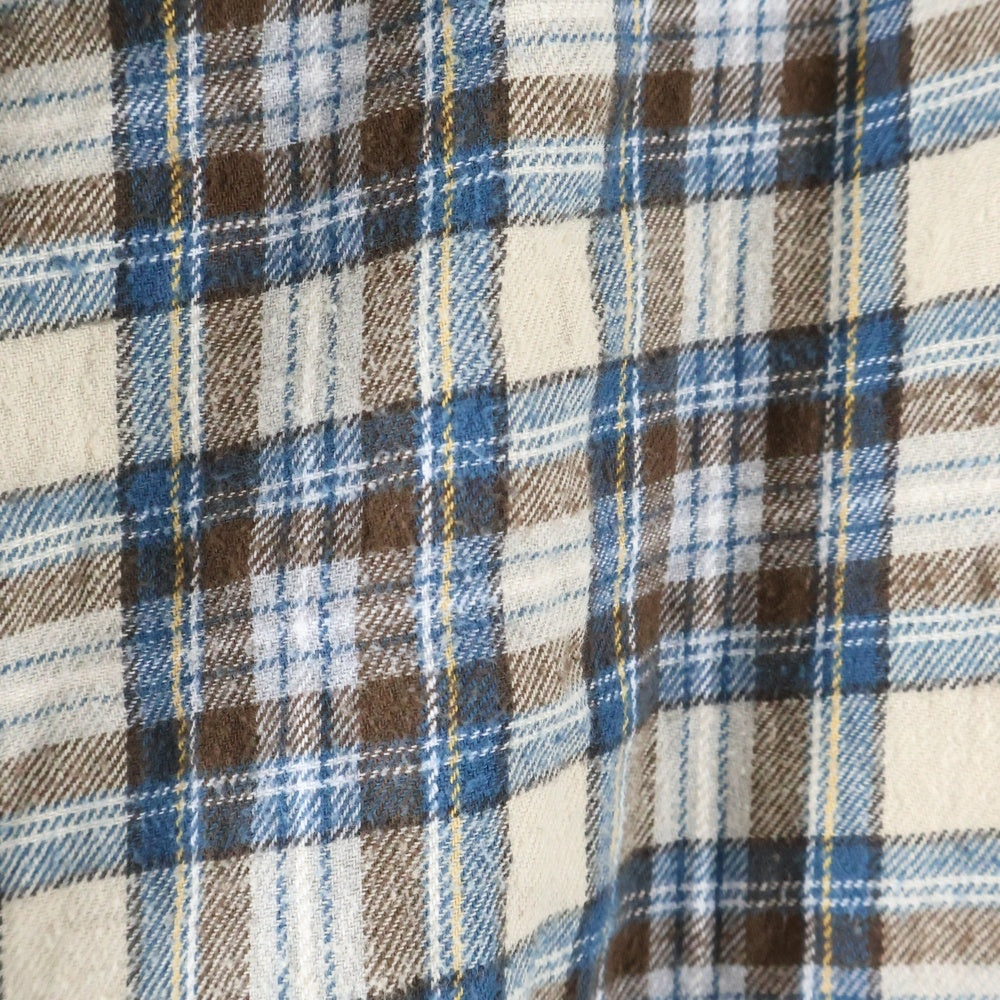 About Dreams(アバウトドリームズ) FLANNEL SHIRT バタフライプリント フランネルシャツ ブラウン