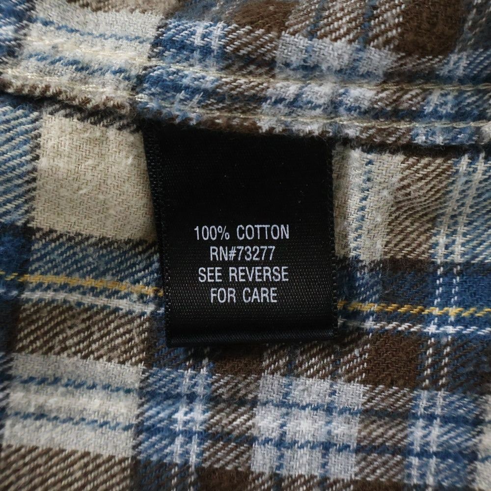 About Dreams(アバウトドリームズ) FLANNEL SHIRT バタフライプリント フランネルシャツ ブラウン