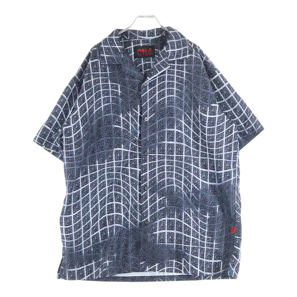 cvtvlist(カタリスト) 総柄 半袖コットンシャツ グレー 2401060201