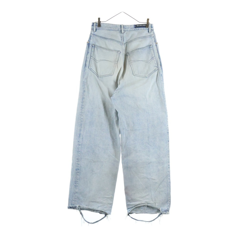 BALENCIAGA(バレンシアガ) 23AW ダメージ加工バギーデニムパンツ 745213 0TDW14 インディゴ
