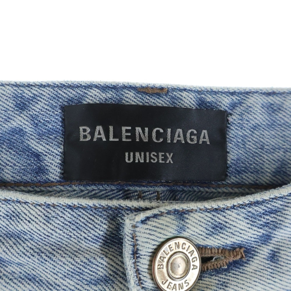 BALENCIAGA(バレンシアガ) 23AW ダメージ加工バギーデニムパンツ 745213 0TDW14 インディゴ