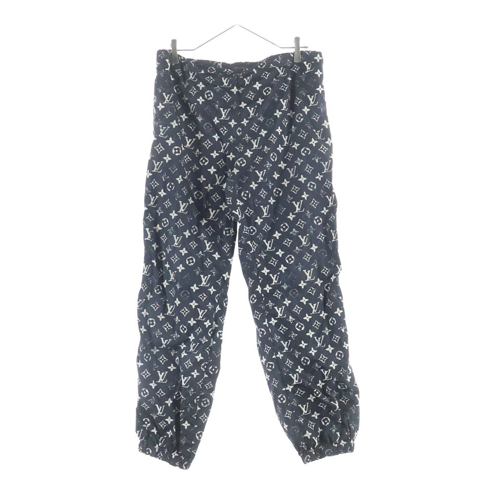 LOUIS VUITTON(ルイヴィトン) 20SS モノグラムステンシルエフェクトジョギングパンツ ナイロンパンツ ブラック/ホワイト RW201W DFU FIPA11