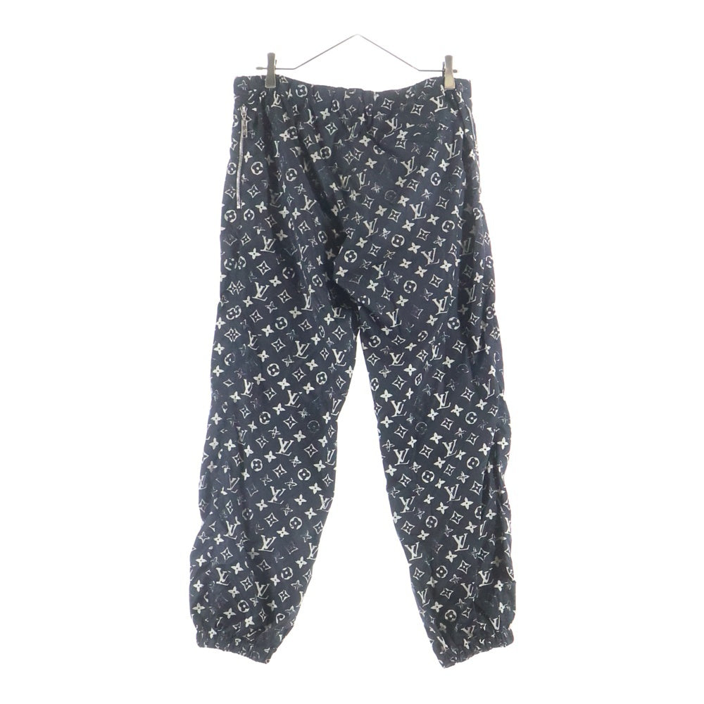 LOUIS VUITTON(ルイヴィトン) 20SS モノグラムステンシルエフェクトジョギングパンツ ナイロンパンツ ブラック/ホワイト RW201W DFU FIPA11