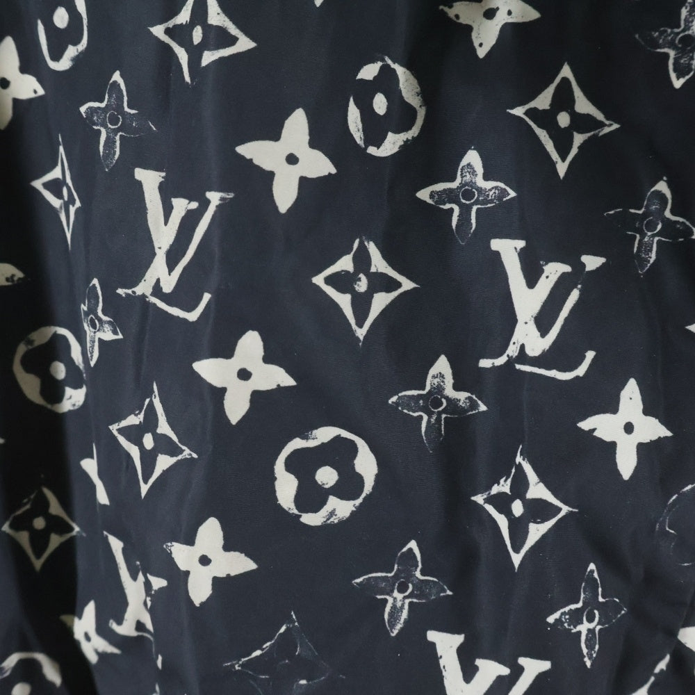 LOUIS VUITTON(ルイヴィトン) 20SS モノグラムステンシルエフェクトジョギングパンツ ナイロンパンツ ブラック/ホワイト RW201W DFU FIPA11