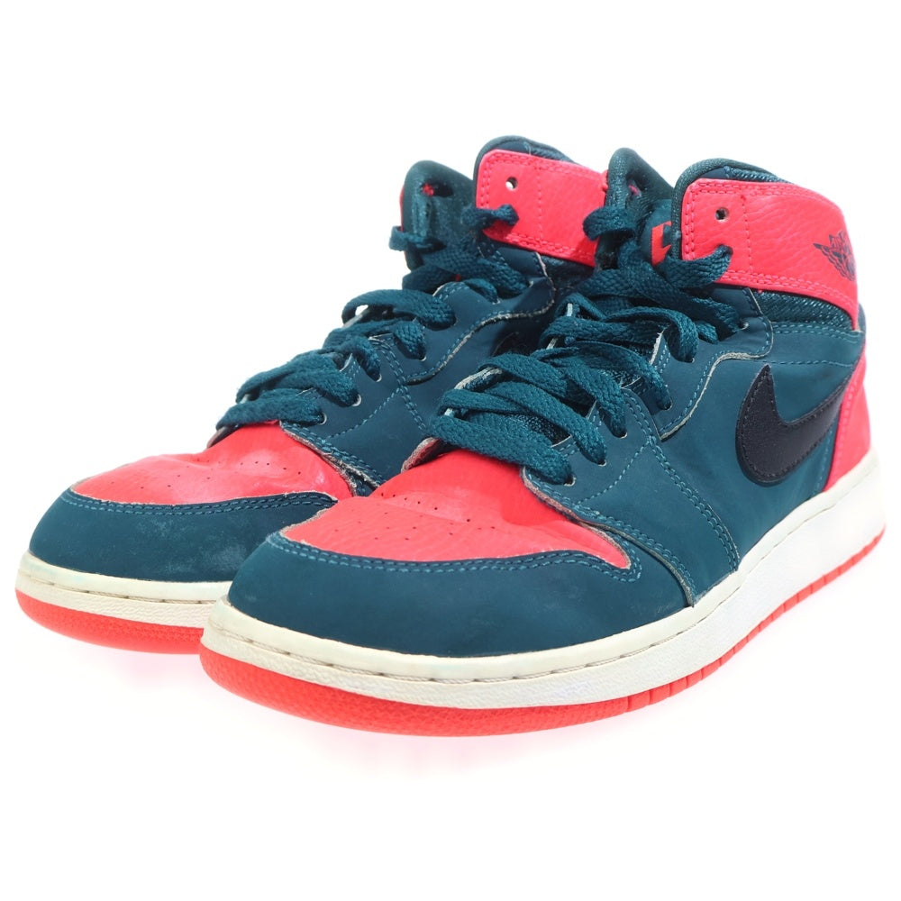 NIKE(ナイキ) AIR JORDAN1 RETRO HIGH RUSSELL WESTBROOK 705300-312 エアジョーダン1 レトロ ラッセルウェストブルック ハイカットスニーカー オレンジ/グリーン レディース