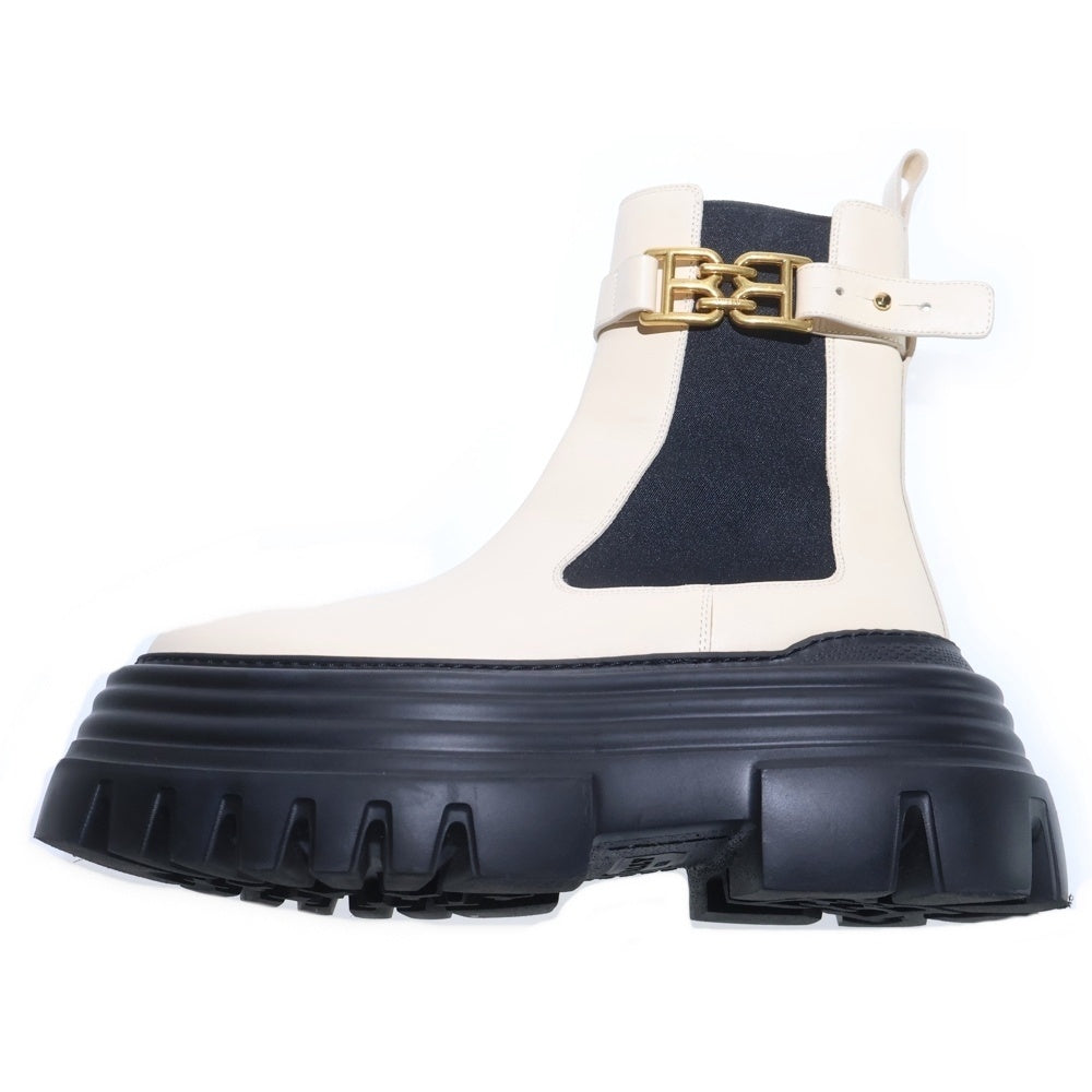 BALLY(バリー) サイドゴアブーツ ロゴゴールド金具 厚底ブーツ