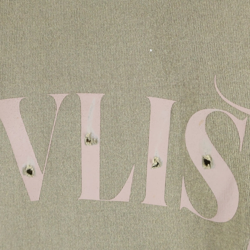 cvtvlist(カタリスト) STREET LORD TEE フロントプリント ダメージ加工 半袖Tシャツカットソー ベージュ