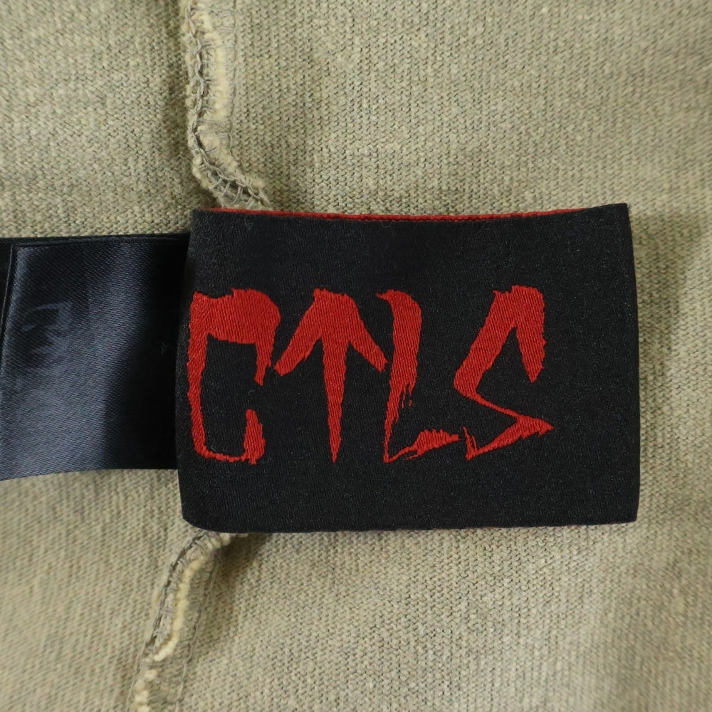 cvtvlist(カタリスト) STREET LORD TEE フロントプリント ダメージ加工 半袖Tシャツカットソー ベージュ