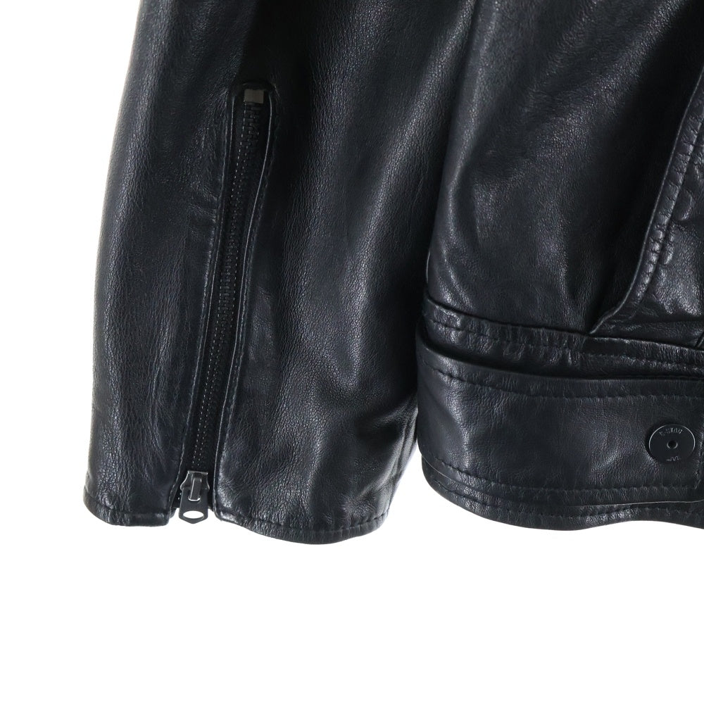 G-STAR RAW(ジースターロウ) ジップアップレザージャケット ブラック