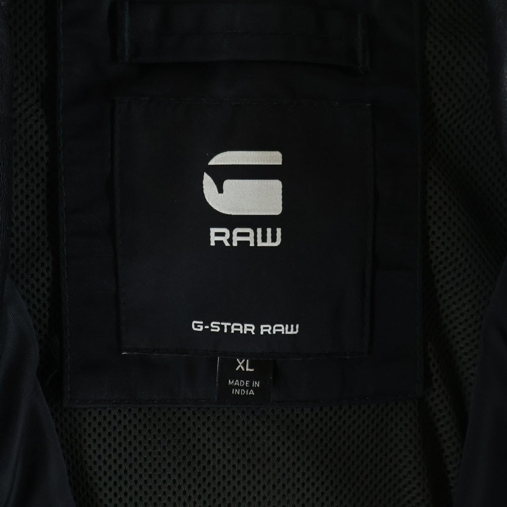 G-STAR RAW(ジースターロウ) ジップアップレザージャケット ブラック