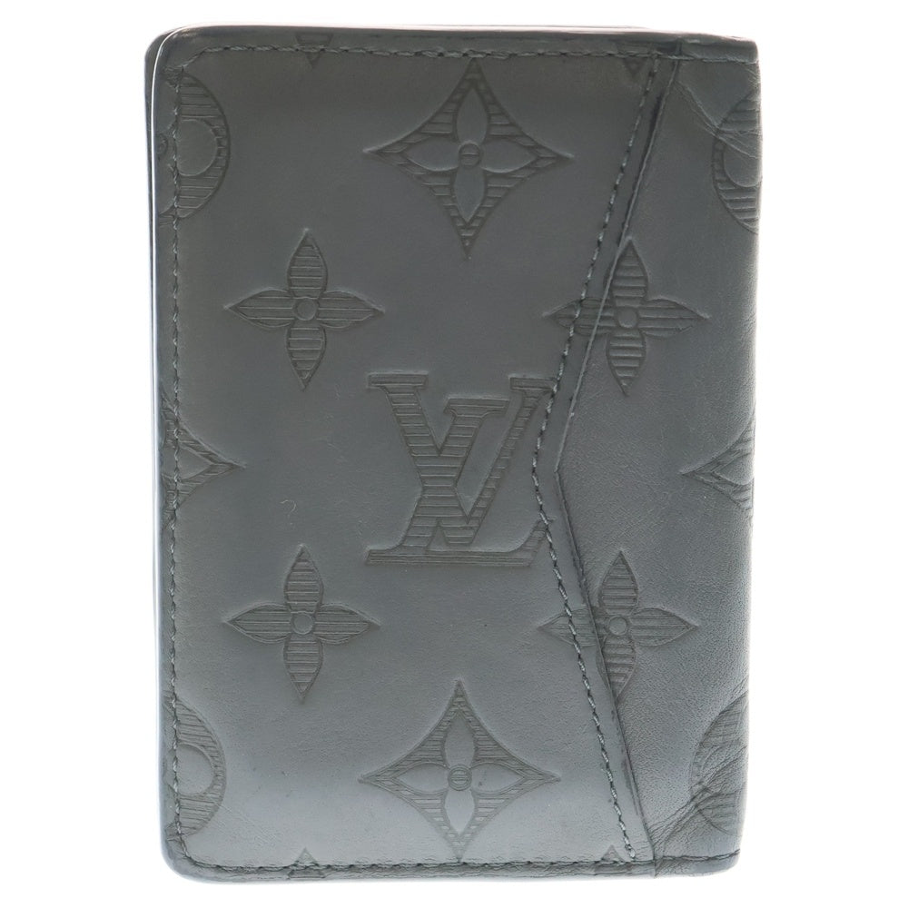 LOUIS VUITTON(ルイヴィトン) モノグラム・シャドウレザー カードケース 財布 グレー M81382