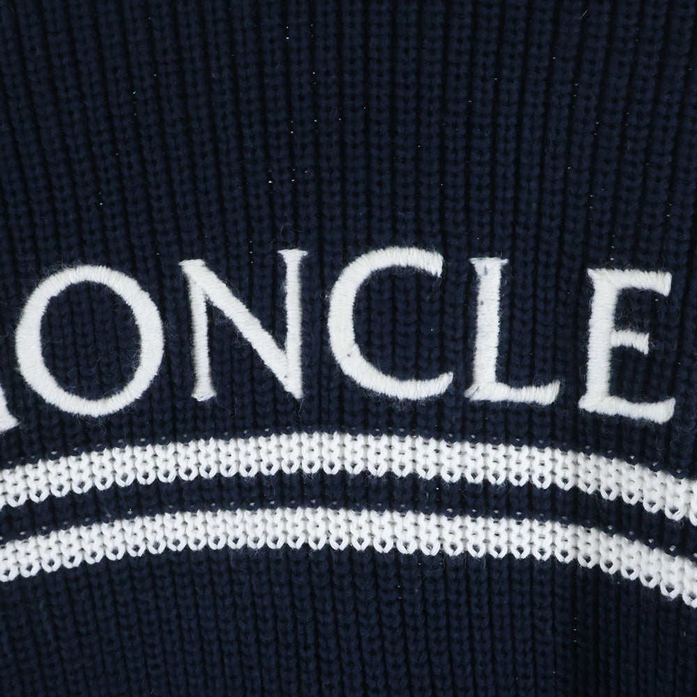MONCLER(モンクレール) フロントロゴ刺繍 ニットセーター ブラック J19549C00002M1367 レディース