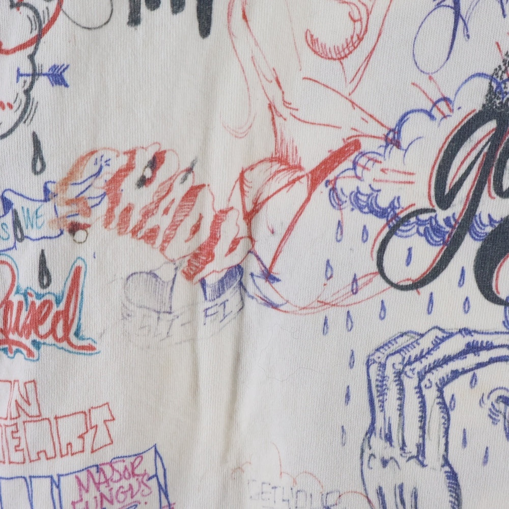 SAINT MICHAEL(セントマイケル) 24SS × BORN X RAISED BR LS TEE LA WHITE SM-YS8-0000-C10 ボーンアンドレイズド マルチデザイン長袖Tシャツ カットソー ホワイト