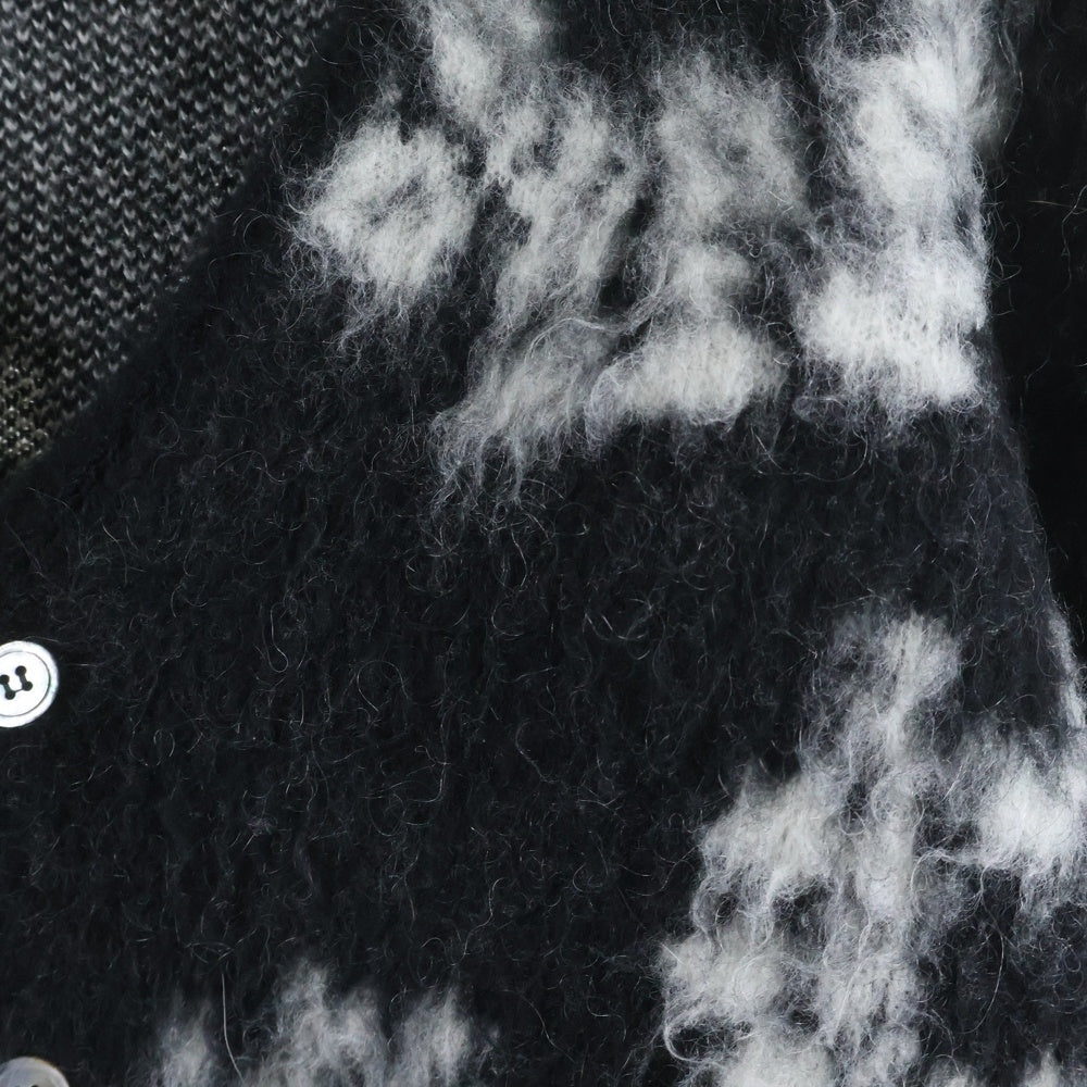 SAINT MICHAEL(セントマイケル) ×24AW DENIM TEARS デニムティアーズ モヘア カーディガン ブラック SM-YS1-0000-C50