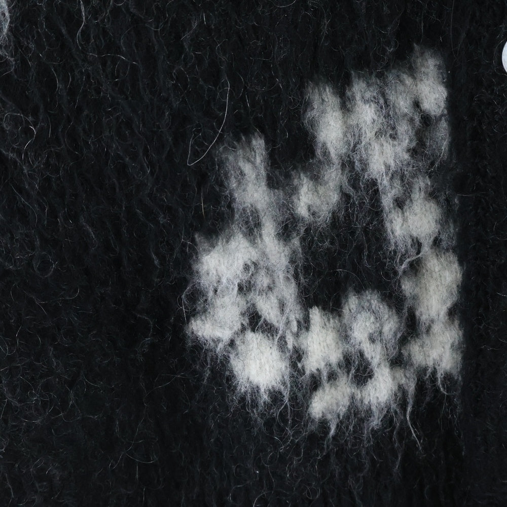 SAINT MICHAEL(セントマイケル) ×24AW DENIM TEARS デニムティアーズ モヘア カーディガン ブラック SM-YS1-0000-C50