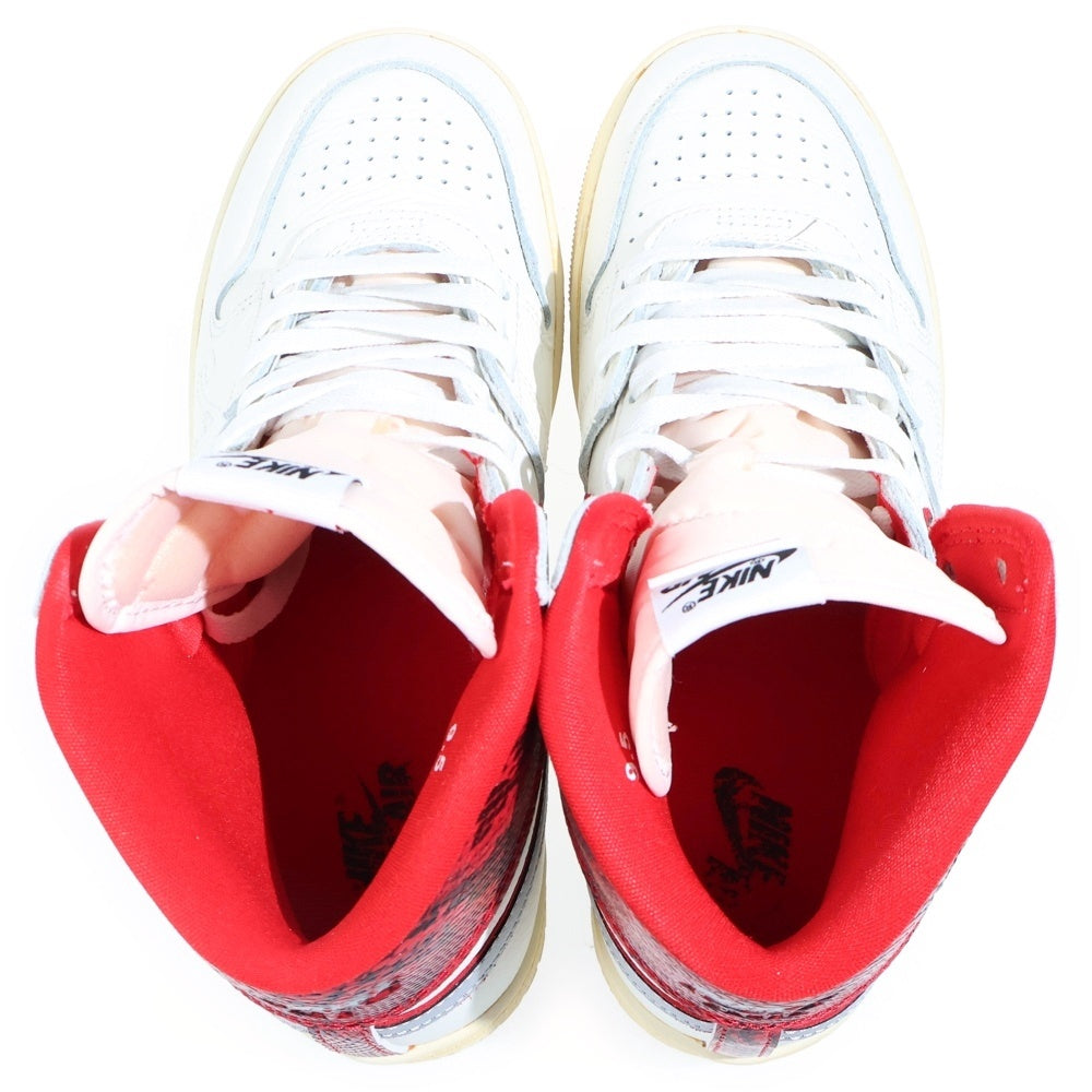 NIKE(ナイキ) ×AWAKE NY JORDAN AIR SHIP PE SP アウェイク ニューヨーク ジョーダン エアシップ ハイカットスニーカー シューズ ホワイト/レッド US9.5/27.5cm FN8675-100