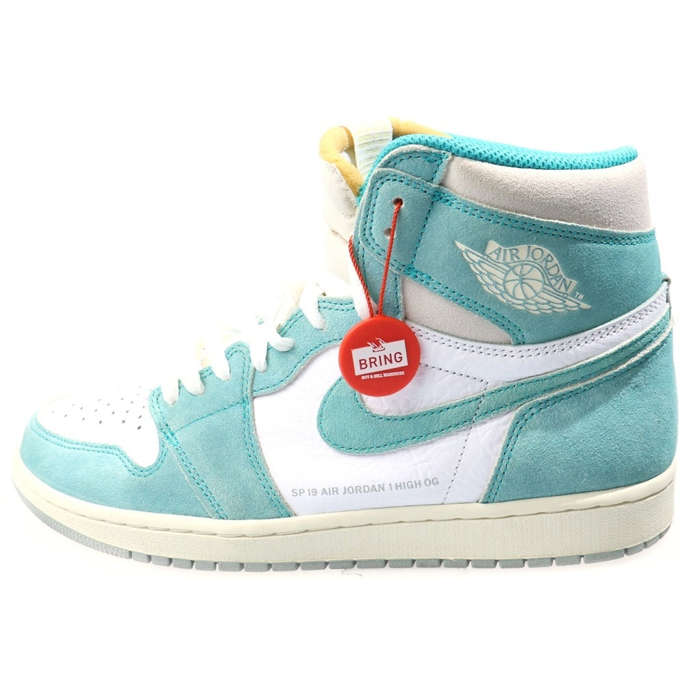 NIKE(ナイキ) AIR JORDAN1 RETRO HIGH OG エアジョーダン1 ターボグリーン ハイカットスニーカー ホワイト/グリーン US10/28cm 555088-311
