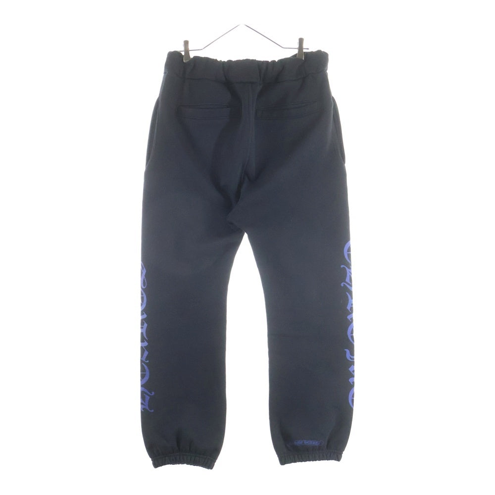 CHROME HEARTS(クロムハーツ) SWTSHRT PANTS フロントスクロールラベル サイドロゴ プリント スウェットパンツ ブラック/ブルー