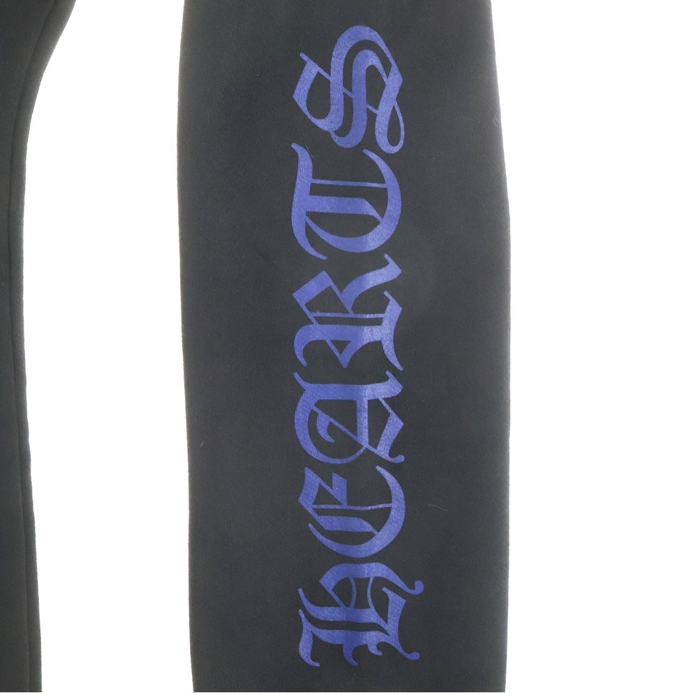 CHROME HEARTS(クロムハーツ) SWTSHRT PANTS フロントスクロールラベル サイドロゴ プリント スウェットパンツ ブラック/ブルー