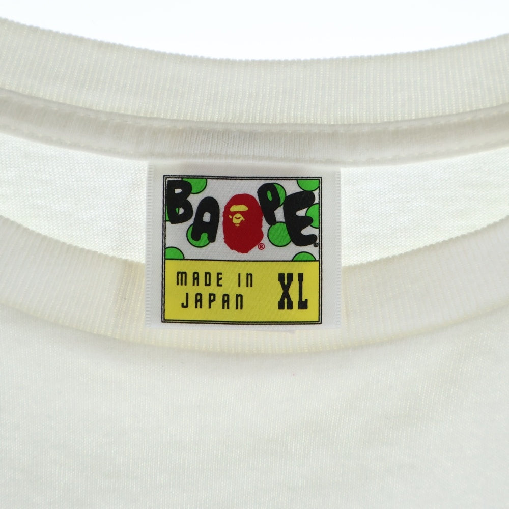 A BATHING APE(アベイシングエイプ) バッグプリント半袖カットソー 半袖Tシャツ ホワイト