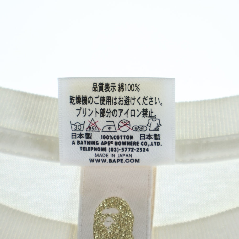 A BATHING APE(アベイシングエイプ) バッグプリント半袖カットソー 半袖Tシャツ ホワイト