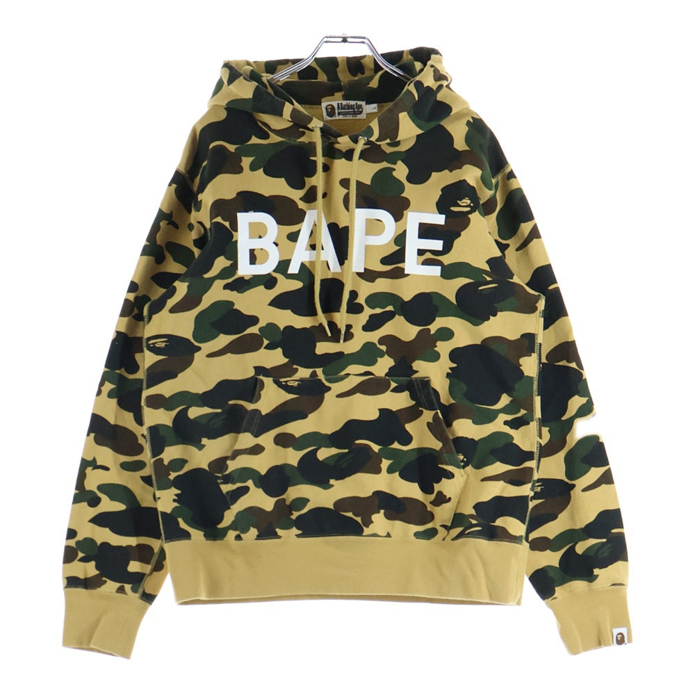 A BATHING APE(アベイシングエイプ) 1st Camo Bape Print Hoodie ベイププリントフーディー プルオーバーパーカー 001PPE701025X カーキ